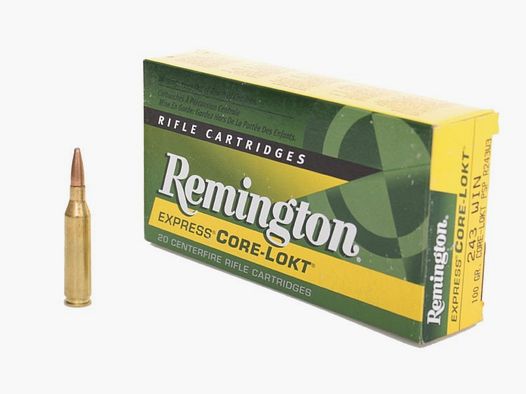 Nabój kulowy REMINGTON kal .243 Win. – 6,5g/100gr Core-Lokt PSP (1 opakowanie 20szt.)