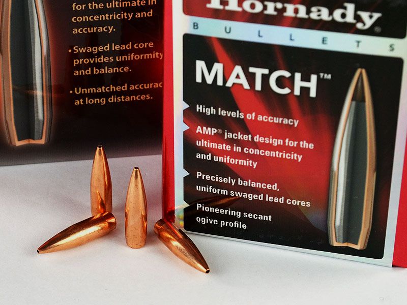 Hornady BTHP-Match Geschosse 1 Packung .30 / .308 Win. 168 grs (100 Stück á 0,479 €*)
