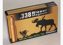 Büchsenpatronen Blaser .338 Blaser Magnum Barnes TTSX 13,6g. 210gr. Bleifrei!!!