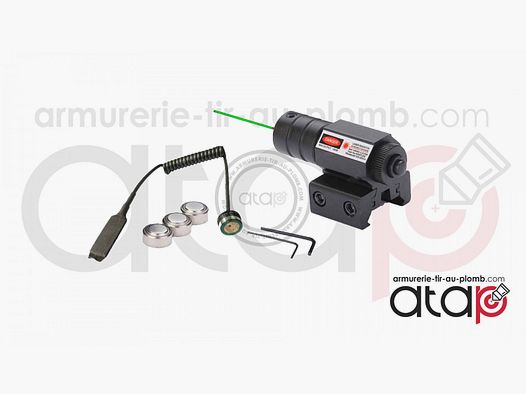Pointeur Laser a rayon Vert compatible Rail 11 mm et 22 mm