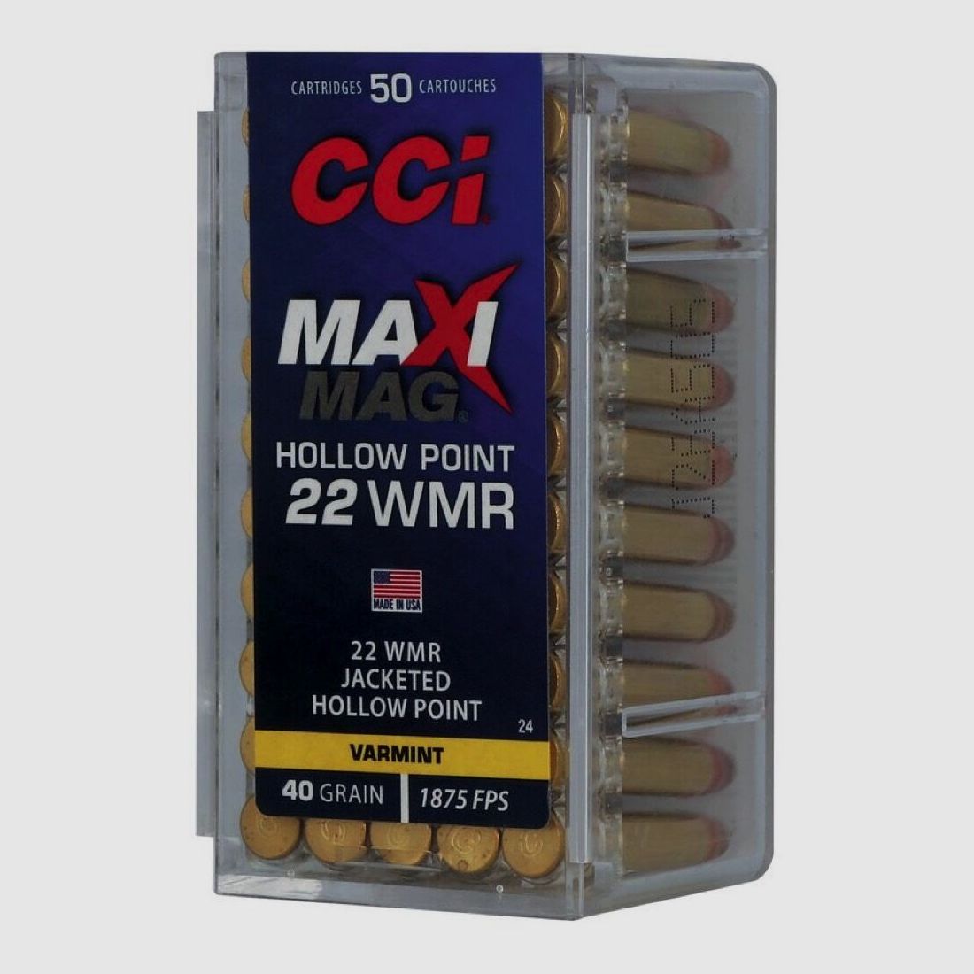 CCI Maxi-Mag JHP 40grs 50St .22wmr