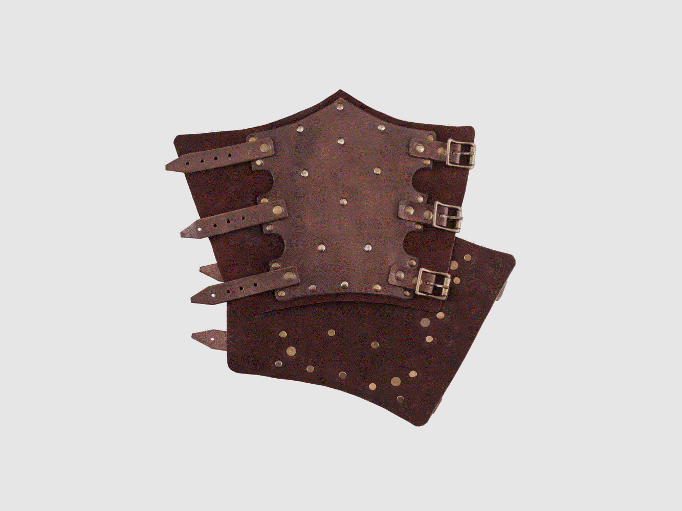 Ulfberth Armschützer aus Leder mit Nieten und Wildleder, Paar, versch. Farben