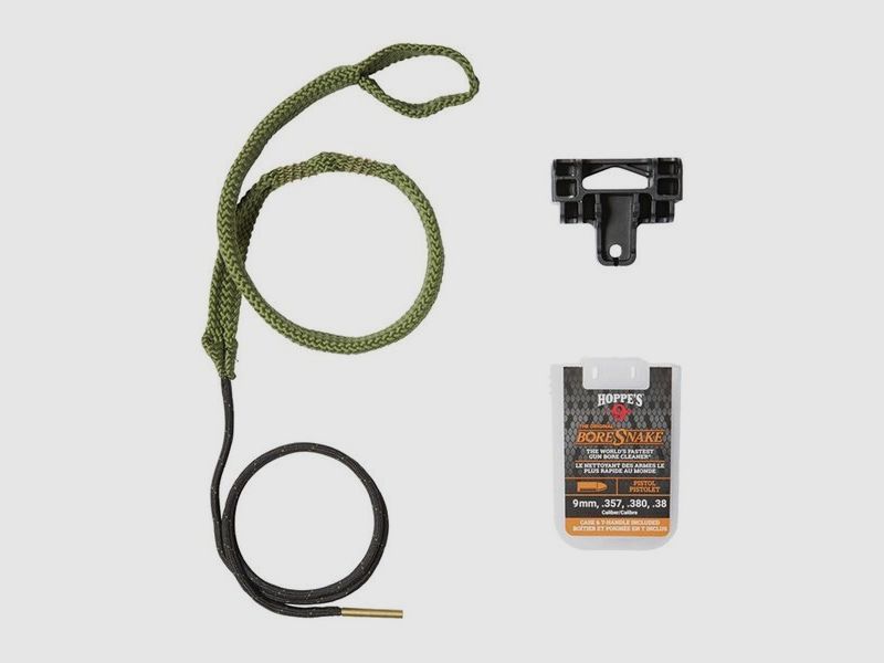 HOPPES BoreSnake for pistol with Den case, calibers 9mm, .357, .380, .38