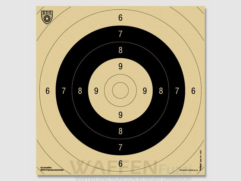 BDS mirror for short firearm target Z9 50 pcs. 26x26 cm