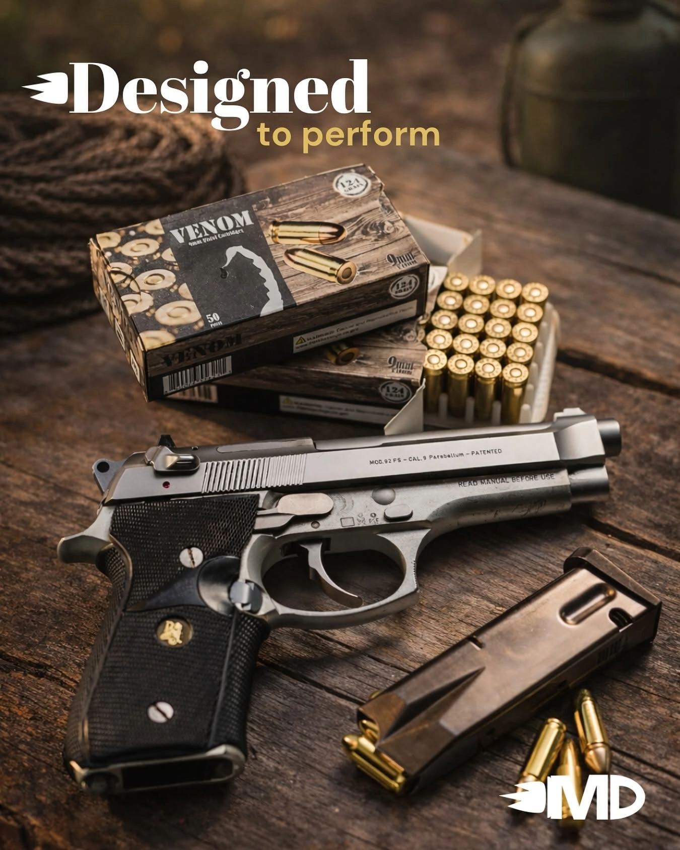 MEDEF DEFENCE Venom 9mm Luger FMJ 124 gr 1,000 pcs., image 2 of 2