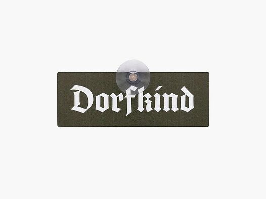 Wild Hilde car sign with suction cup - "Village Kid