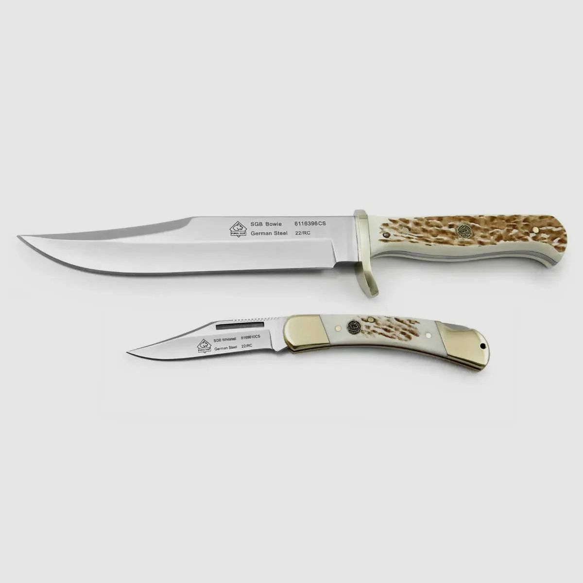 PUMA SGB Bowie / Whitetail, POM Commando Stag