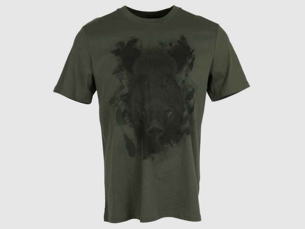 Almtracht T-Shirt Wildsau oliv