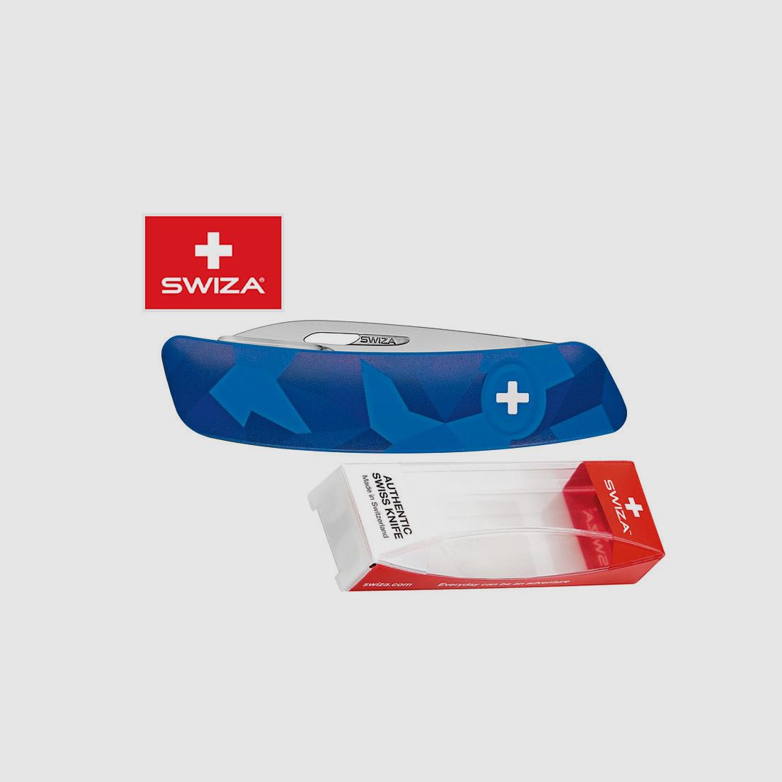 SWIZA Schweizer Messer FILIX D03 CAMO URBAN BLUE, Edelstahl 440, 11 Funktionen, Korkenzieher