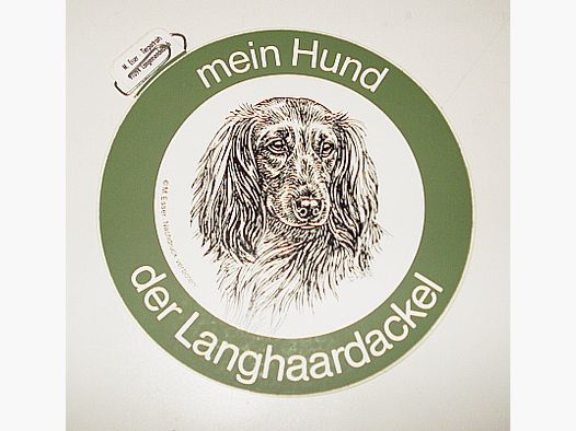 Aufkleber Langhaardackel -