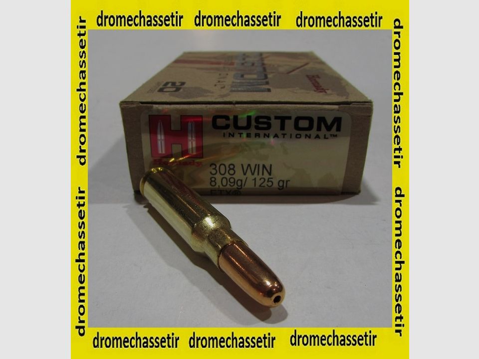 Box mit 20 Patronen Hornady Kal. 308 Winchester ETX 125 grains 80868