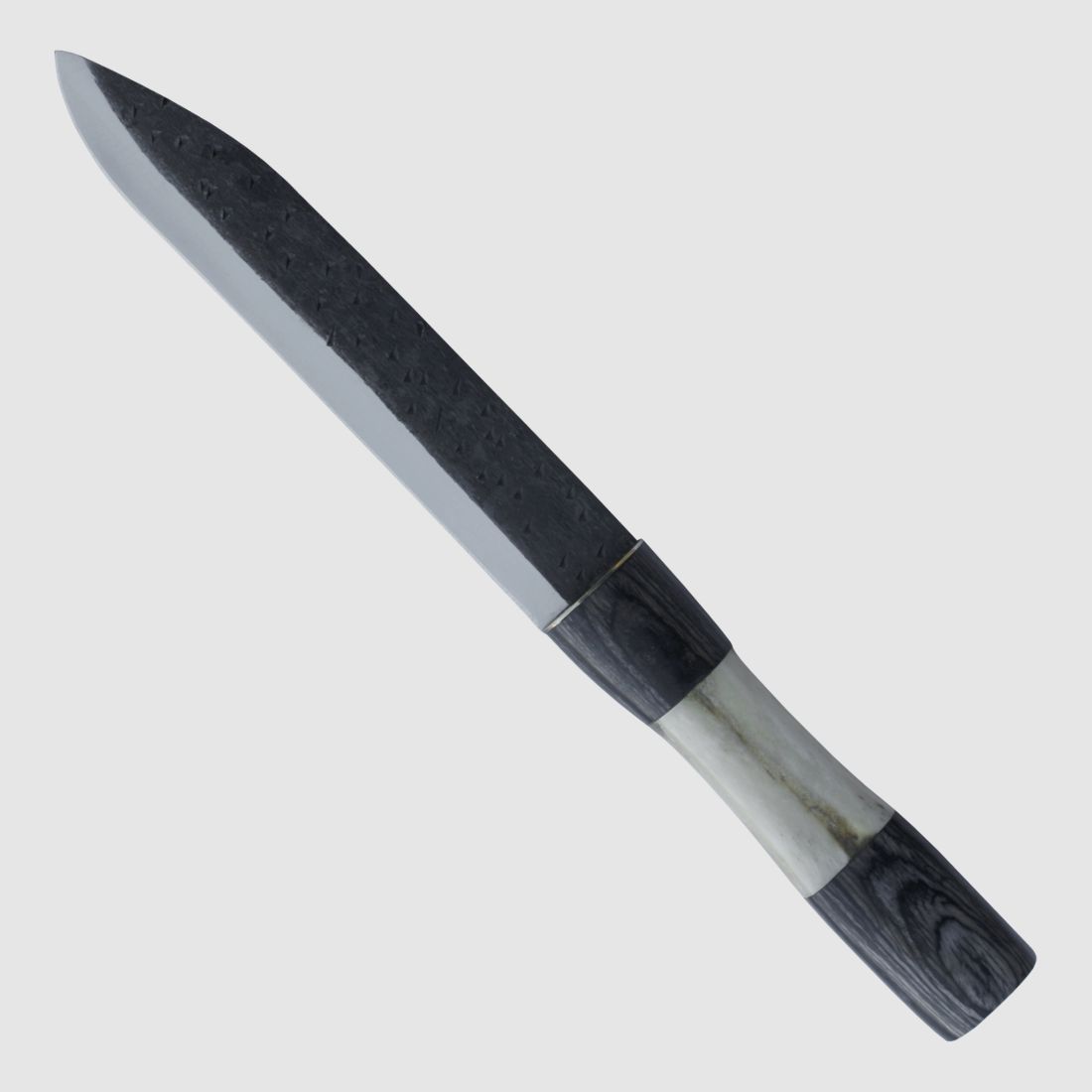 Saxmesser Wikinger Messer Sax mit hngender Lederscheide quer