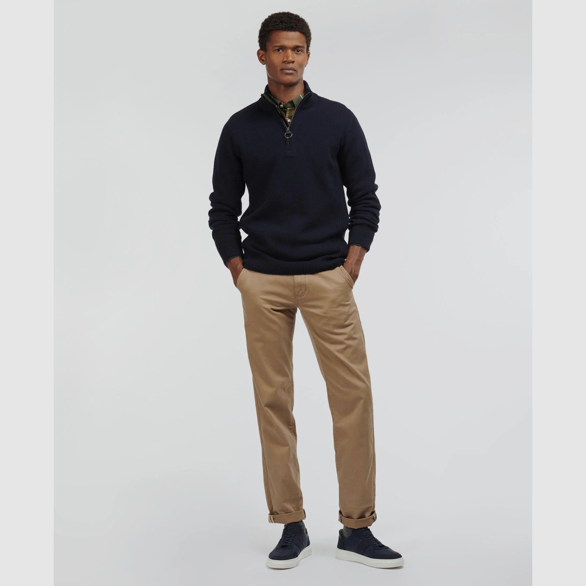 BARBOUR Holden Half Zip Sweater Navy