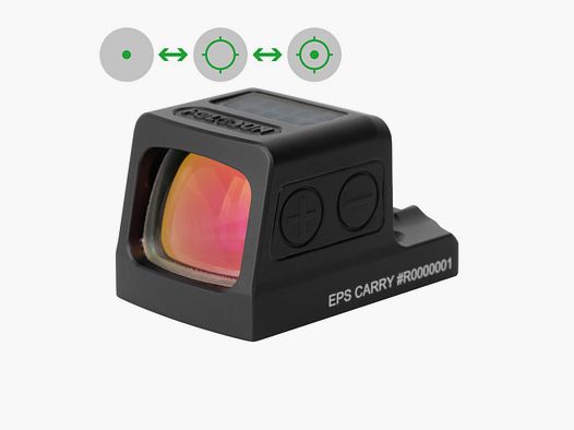 Holosun Reflex Sight EPS-CARRY-GR-MRS with green reticle: 2MOA Dot, 32MOA Circledot & 32MOA Circle