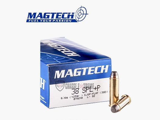 50 Munitions MAGTECH cal 38SPL+P 125gr SJSP Flat
