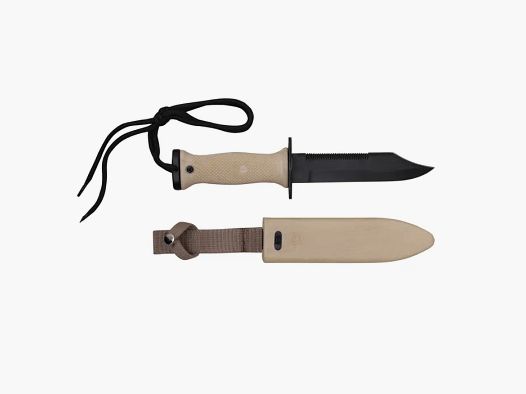 Cuchillo de combate MK3 de la Marina de EE. UU. con funda de plástico (réplica) caqui / amarillo arena