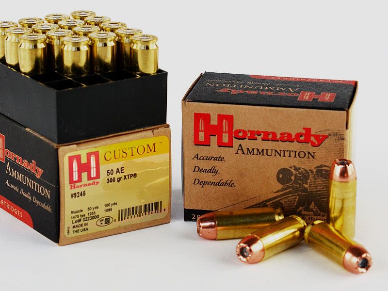 Hornady .50 AE XTP/HP, 300 grs 1 paquete (20 disparos a 2,74 € cada uno*)