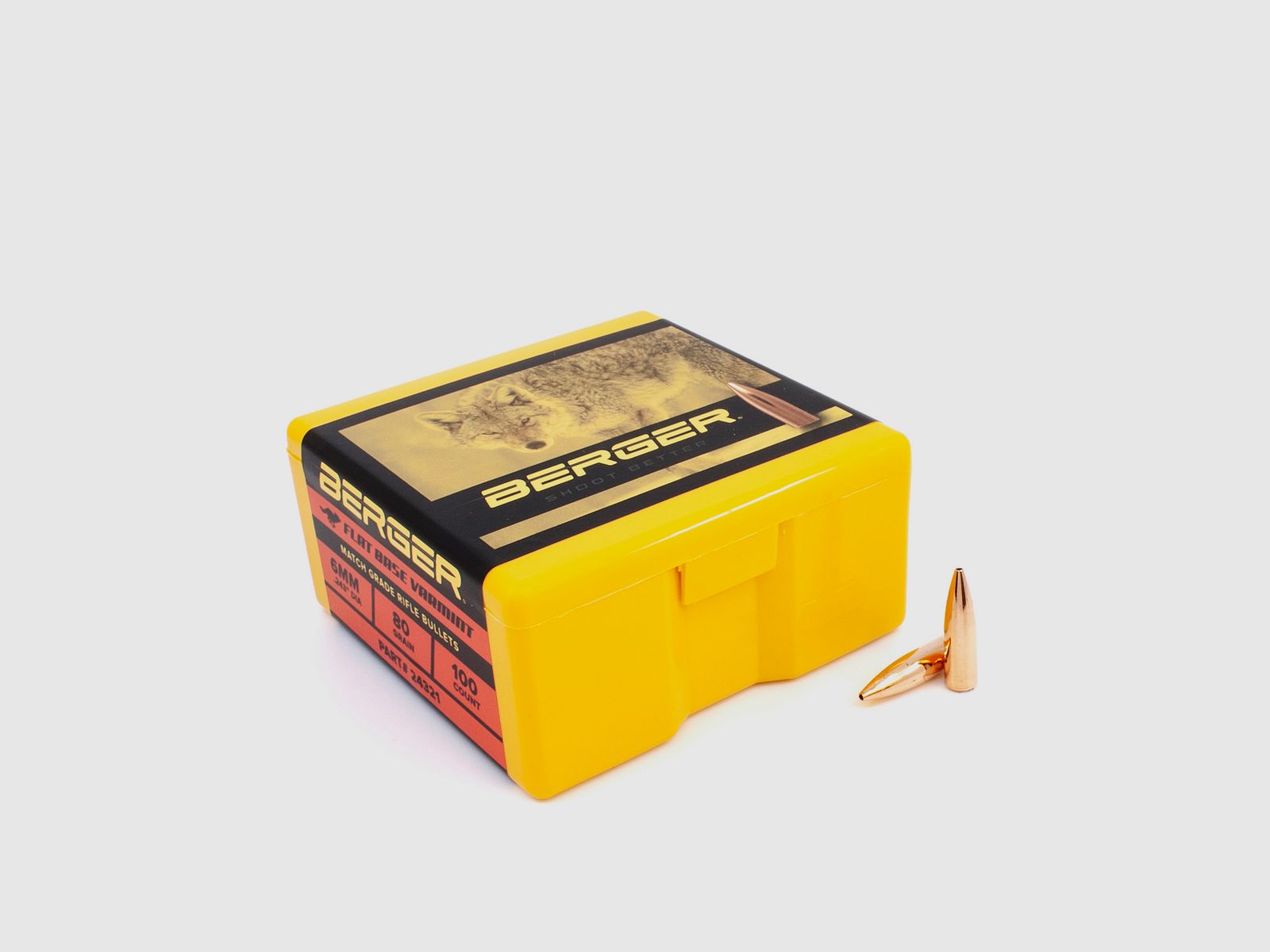 Proiettile Berger 6mm/.243 FB Varmint 80GR 100 pezzi