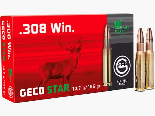 Geco Rifle Cartridges Star .308 Win. 165 grains