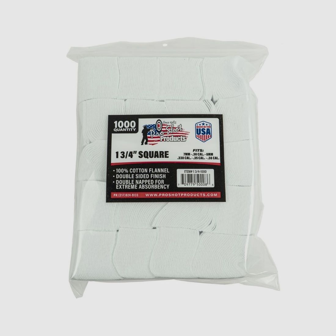 1,000 patches 1 3/4" square 7mm to 8mm