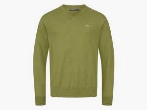JERSEY BLASER V-NECK CUELLO EN V LANA MERINO VERDE VIVID