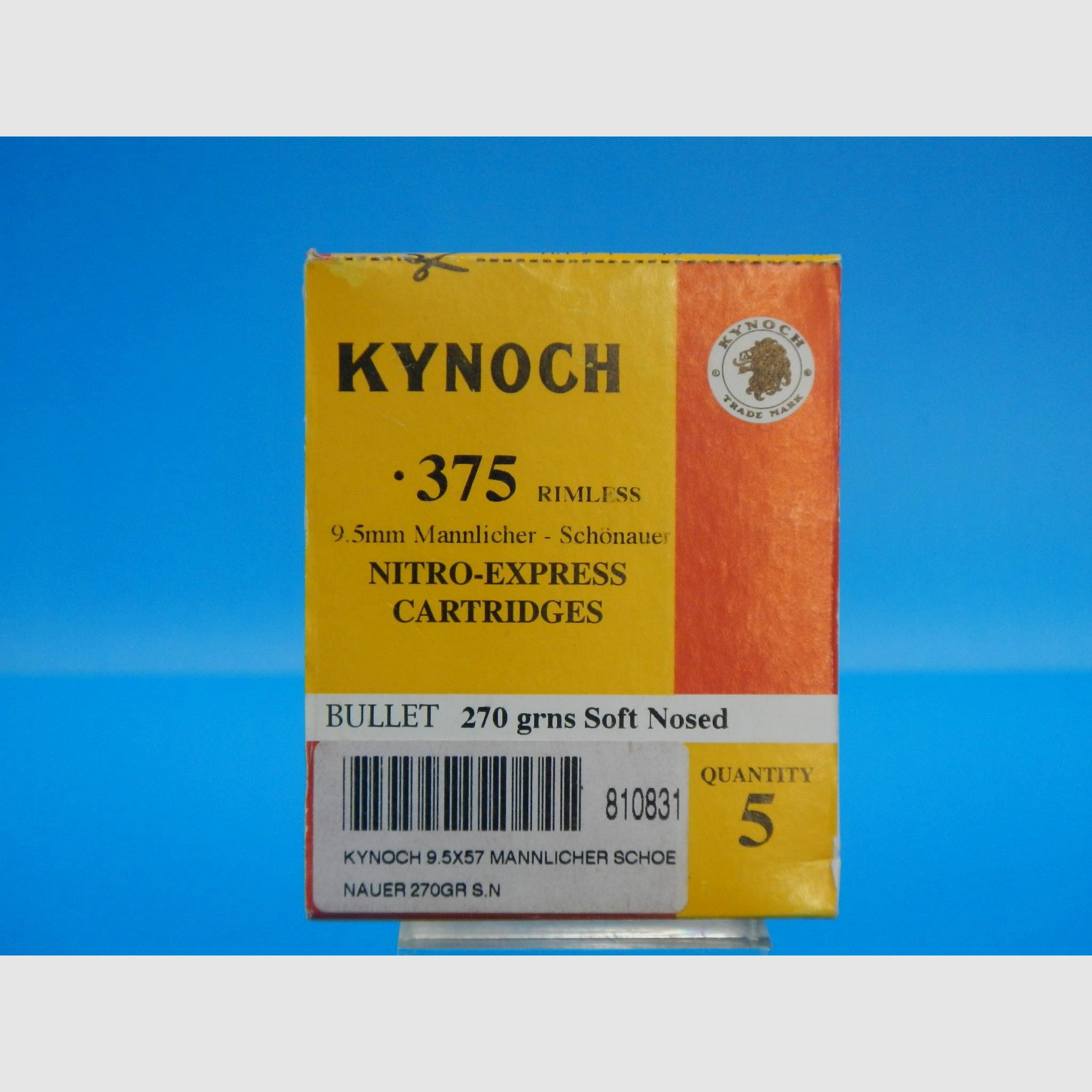 MUNITIE KYNOCH CAL. 375 RIMLESS