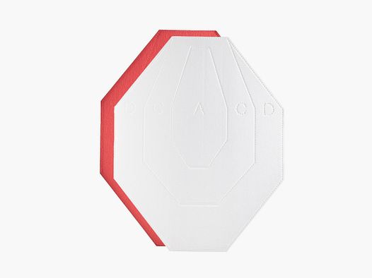 Diana de Cartón IPSC BLANCO/ROJO – 100 uds./Pack