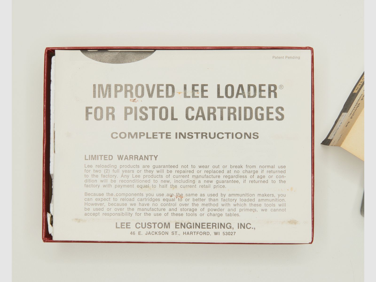 Vintage LEE reloader hand die set for caliber 44/40 Winchester