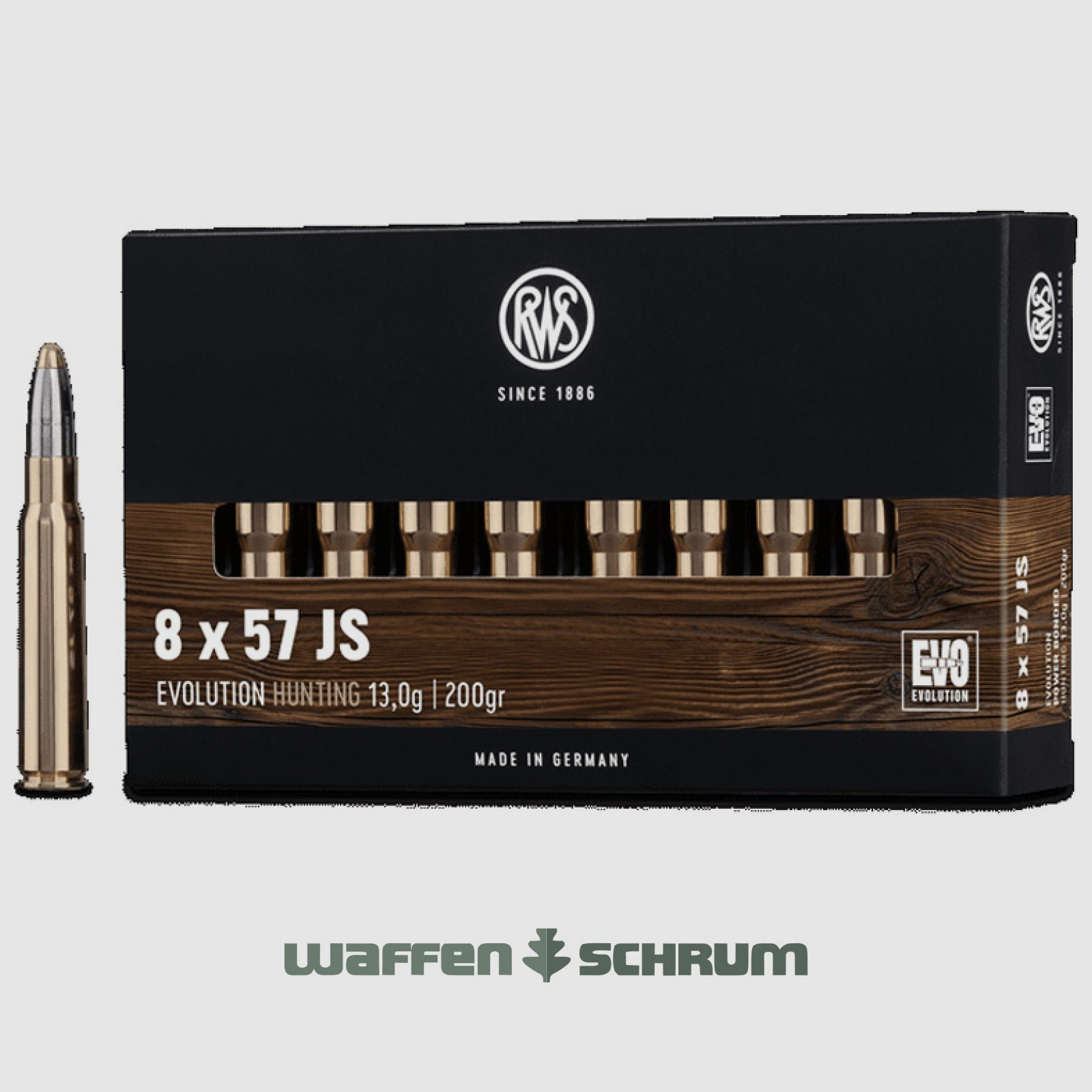 RWS EVO 13,0g - 201gr 8x57JS