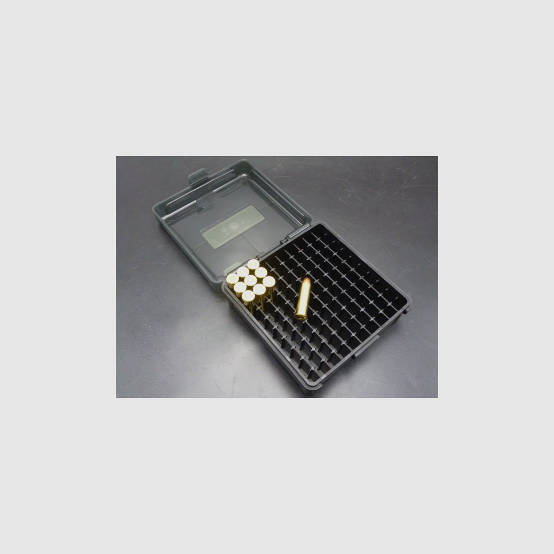 Boite de rangement Frankford pour 100 munitions Cal.38S&W- 38 Spécial-38Super-357Mag (1003)