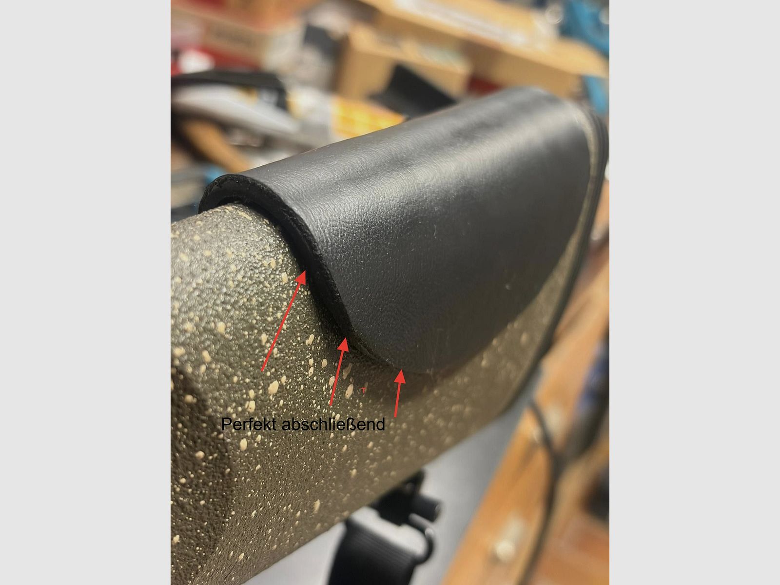 *ANGEBOT* Schaft-Erhöhung verstellbar | KYDEX + echtes Rindsleder | individuell formbar | passt für alle Schäfte! Blaser, Sauer, Mauser, Heym, Merkel, Bergara u.v.m.