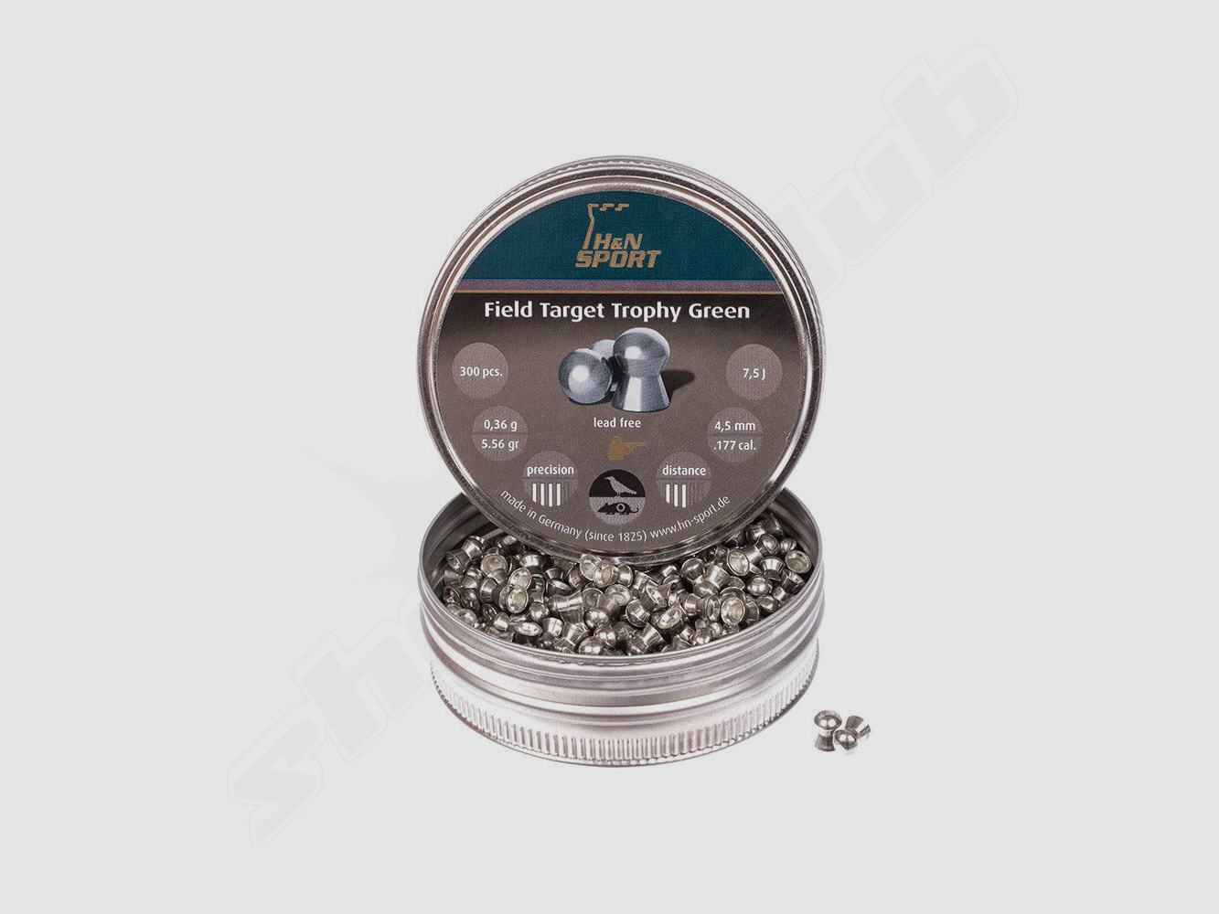 H&N Field Target Trophy Green 4,5mm / 0,37 g / 300 stuks