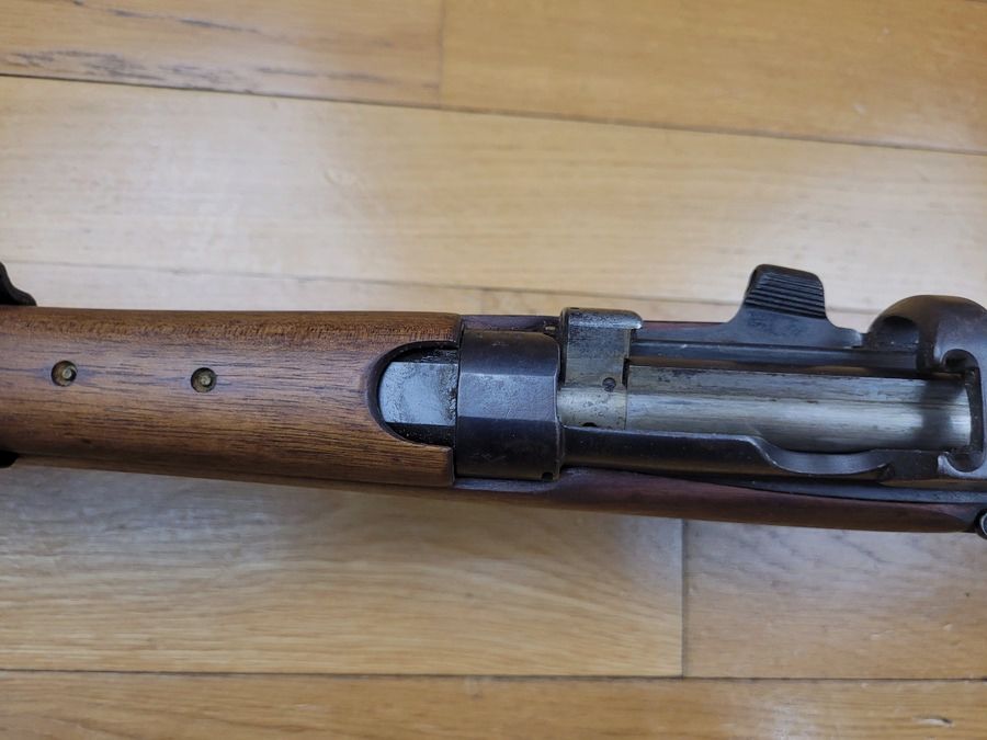 Seltenes englisches Gewehr Lee Enfield MKIII (UND NICHT MKIII(*) !) – Cut-off UND Volleyvisier – SEHR seltene Herstellung B.S.A 1914 ! Originalkaliber 303 Brit. – vollständig einheitlich nummeriert – Einheitsscheibe – MUSEUMSZUSTAND !, Bild 29 von 40