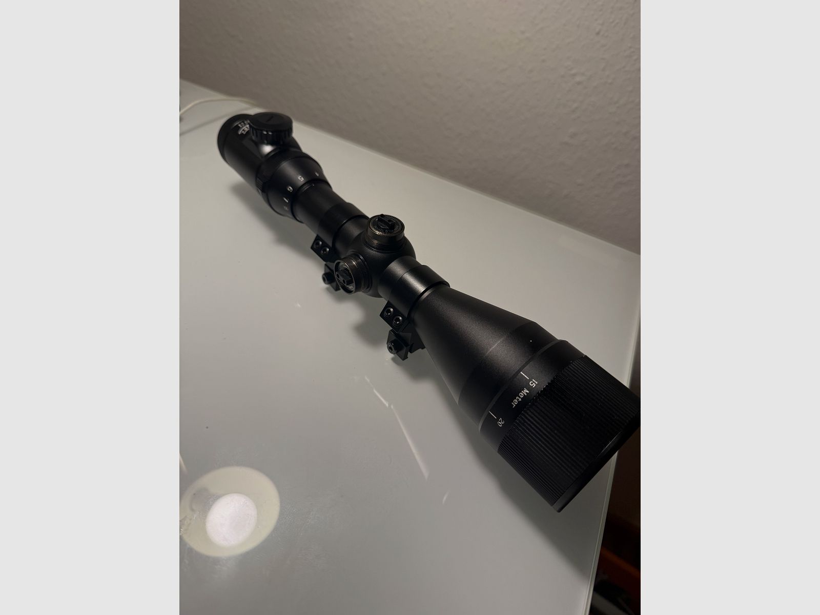 Luftgewehr-Zielfernrohr WALTHER 4-12x50 CI, Leuchtabsehen MilDot