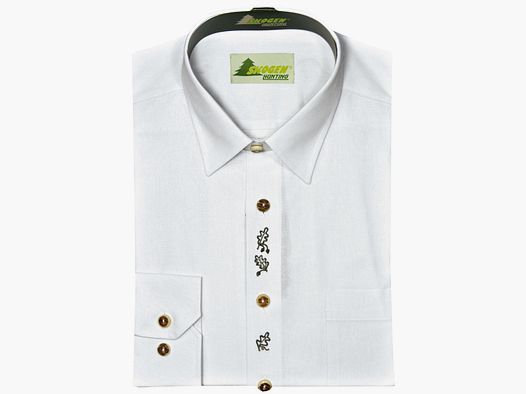 Chemise Chambray 1/1-Arm - Broderie Feuille de Chêne