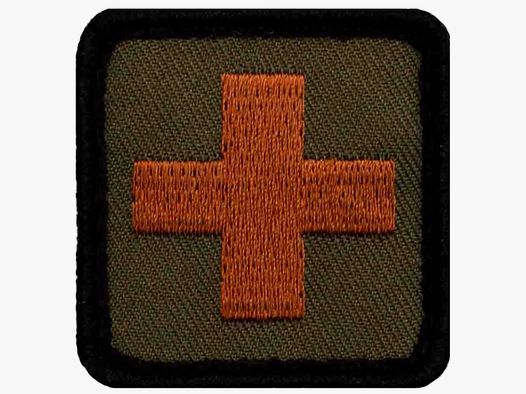 Café Viereck Café Viereck Patch Kreuz oliv
