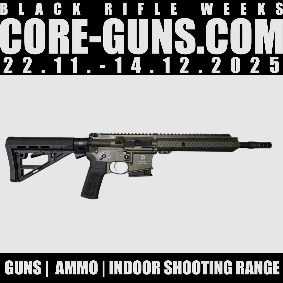 SCHMEISSER AR15 S4FSport OD Green 10,5" półautomatyczna karabina 223Rem Blackweeks Deals