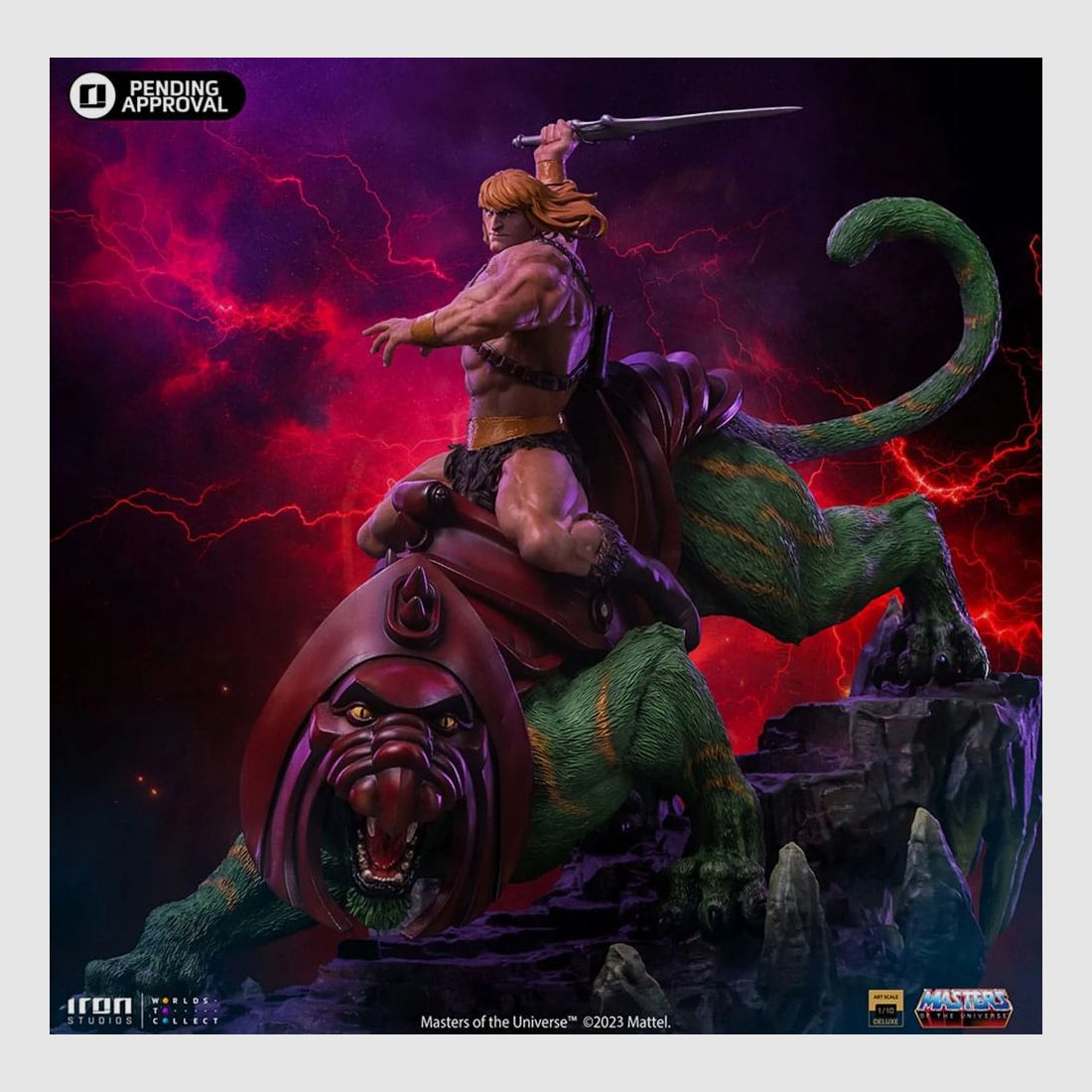 Masters of the Universe Deluxe Art Scale Statue 1/10 He-man and Battle Cat 31 cm | 43406