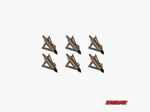 Puntas Caza 3 Hojas 125gr. pack 6 Uni.