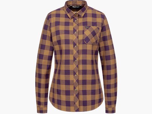 Blusa de Dama Charlotte Mostaza/Púrpura A Cuadros 38
