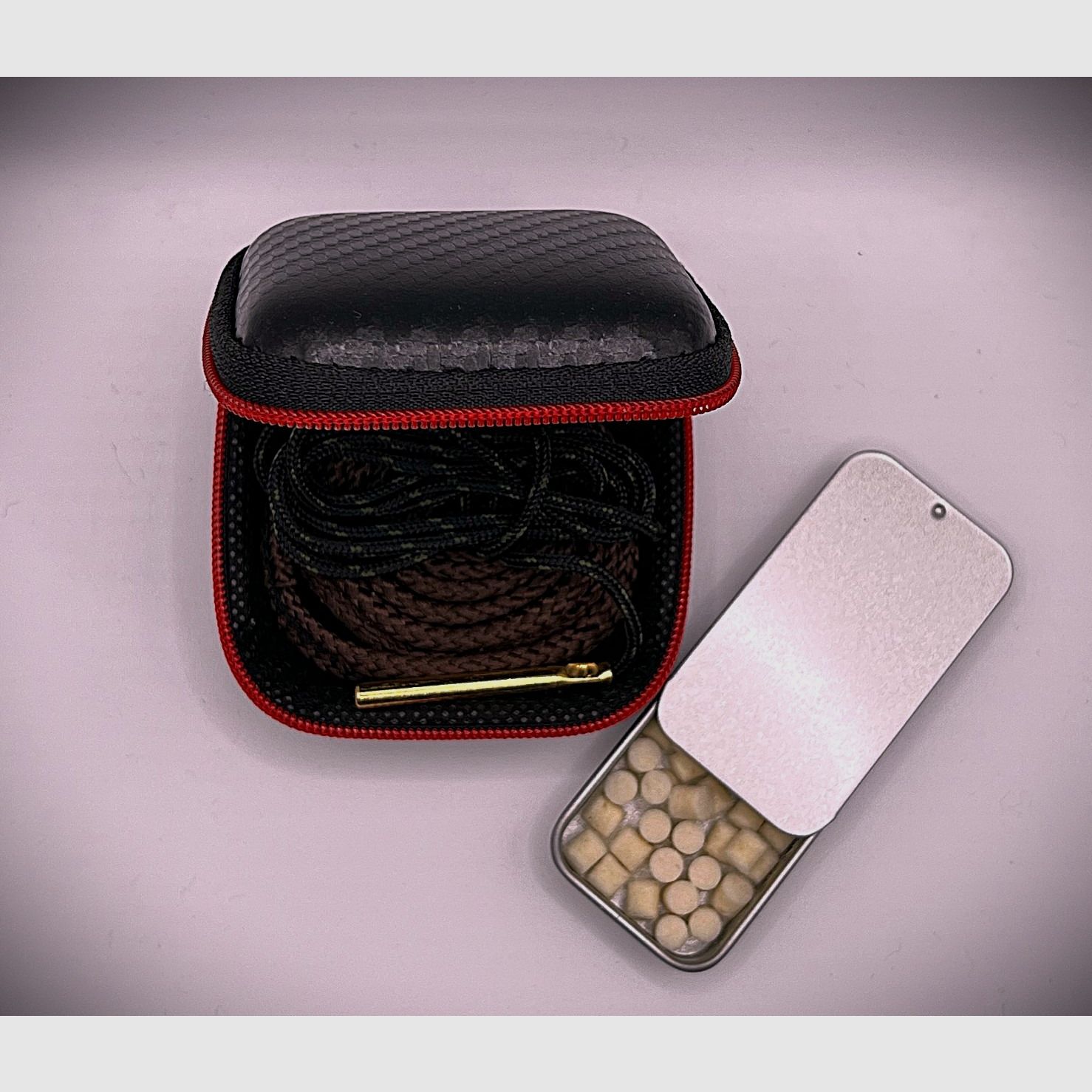 Gun cleaning set barrel cleaning cord air rifle CO2 .17 Cal / 4.5mm + cleaning felts, image 1 of 4