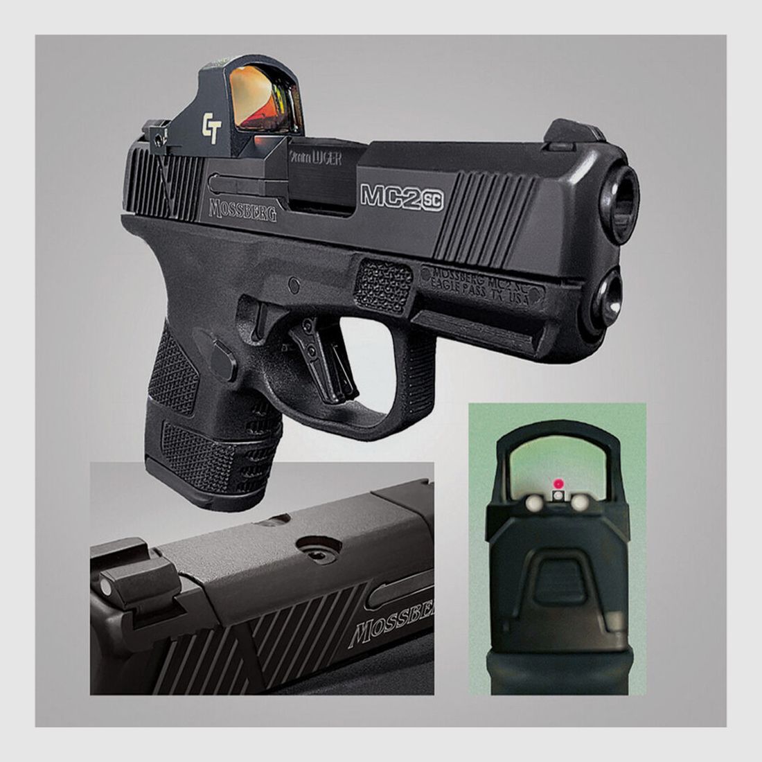 Mossberg MC2sc Optic-Ready Black 3.4" (4 inches) Truglo 9mm Luger