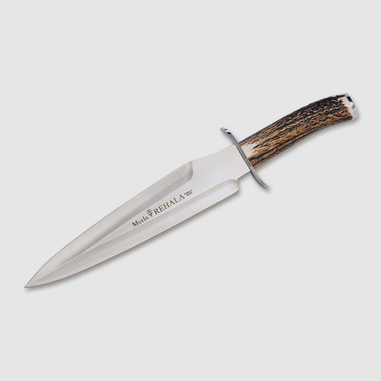 Hirschfnger Rehala 27A mit Hirschhorn-Griff Lederscheide