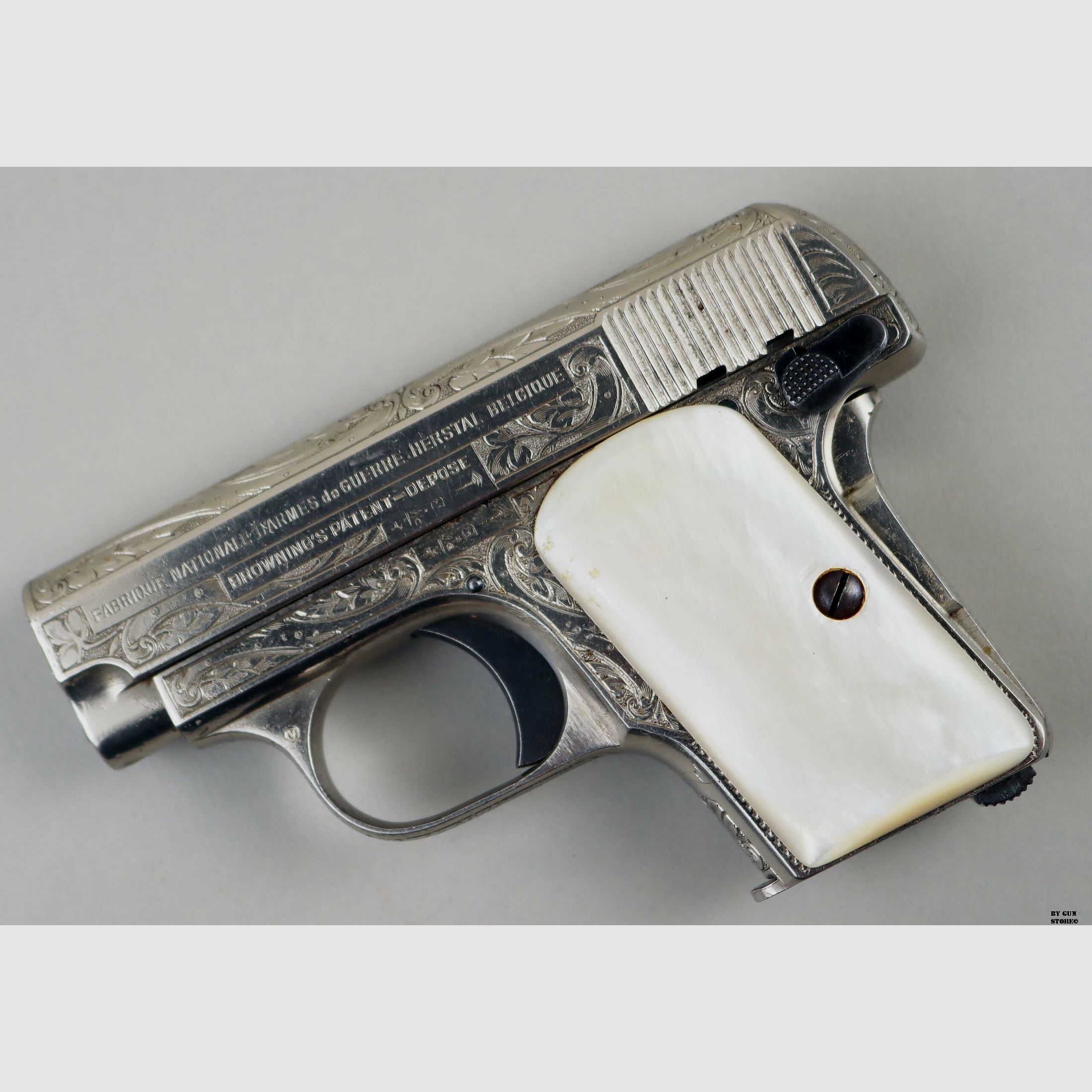 Pistole F.N. Browning mod. 1906 Luxus cal. 6,35 matr. 97741, Bild 2 von 10