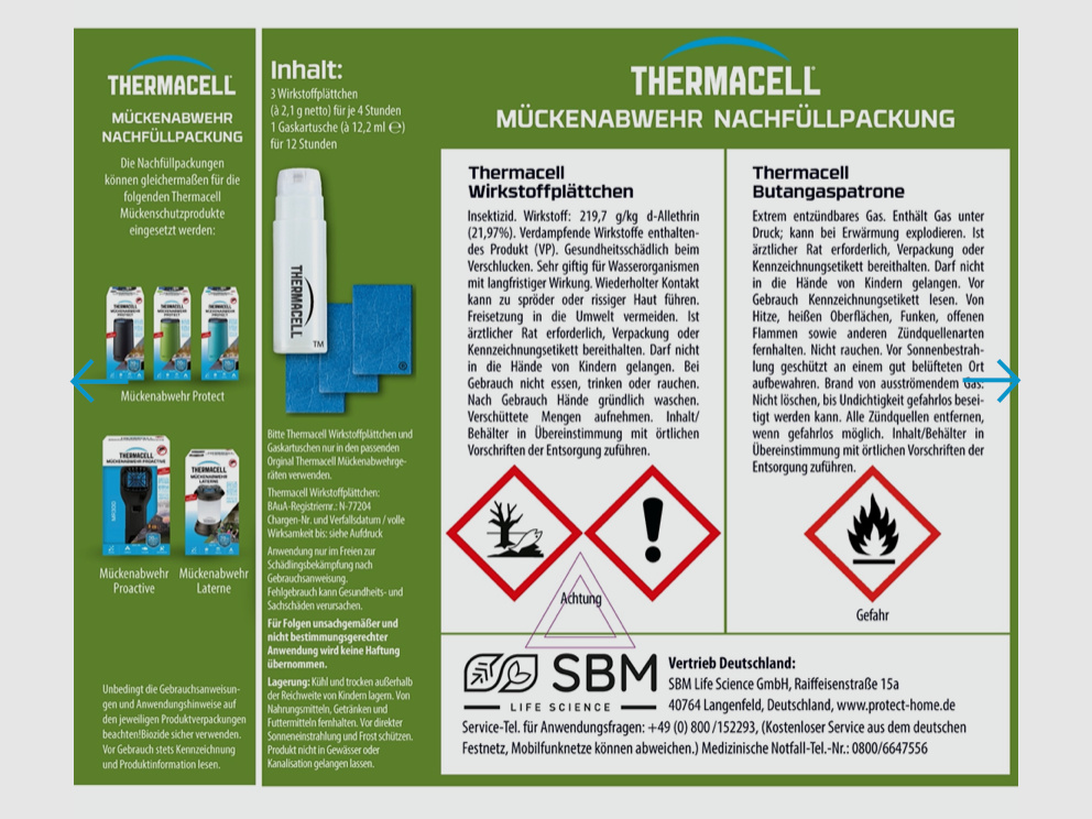 THERMACELL Mückenabwehr Nachfüllpackung 12 Stunden 86600496