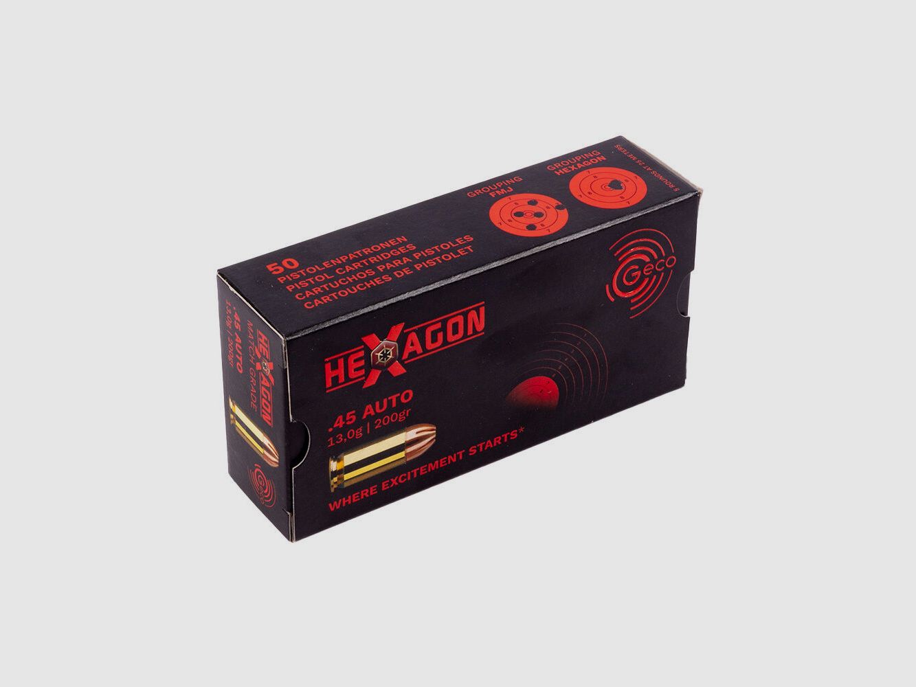 Geco Hexagon 200grs 50St .45ACP