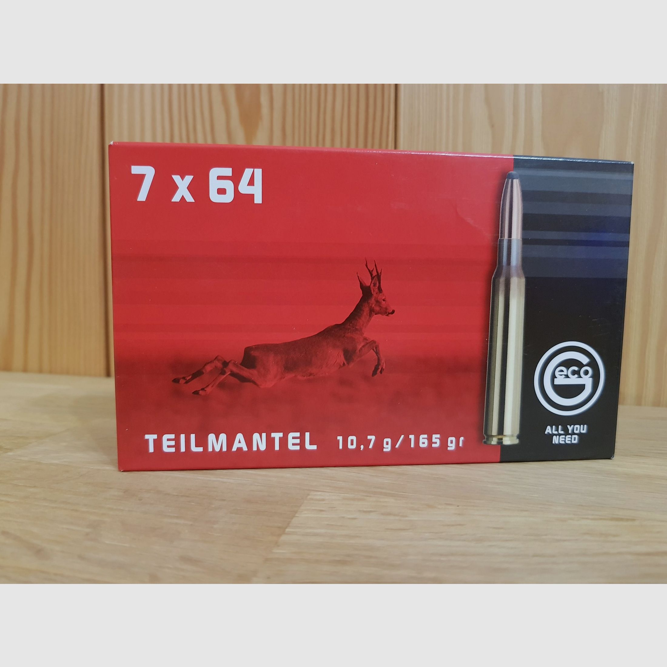 GECO MUNITION KAL. 7X64 TM 165 GR