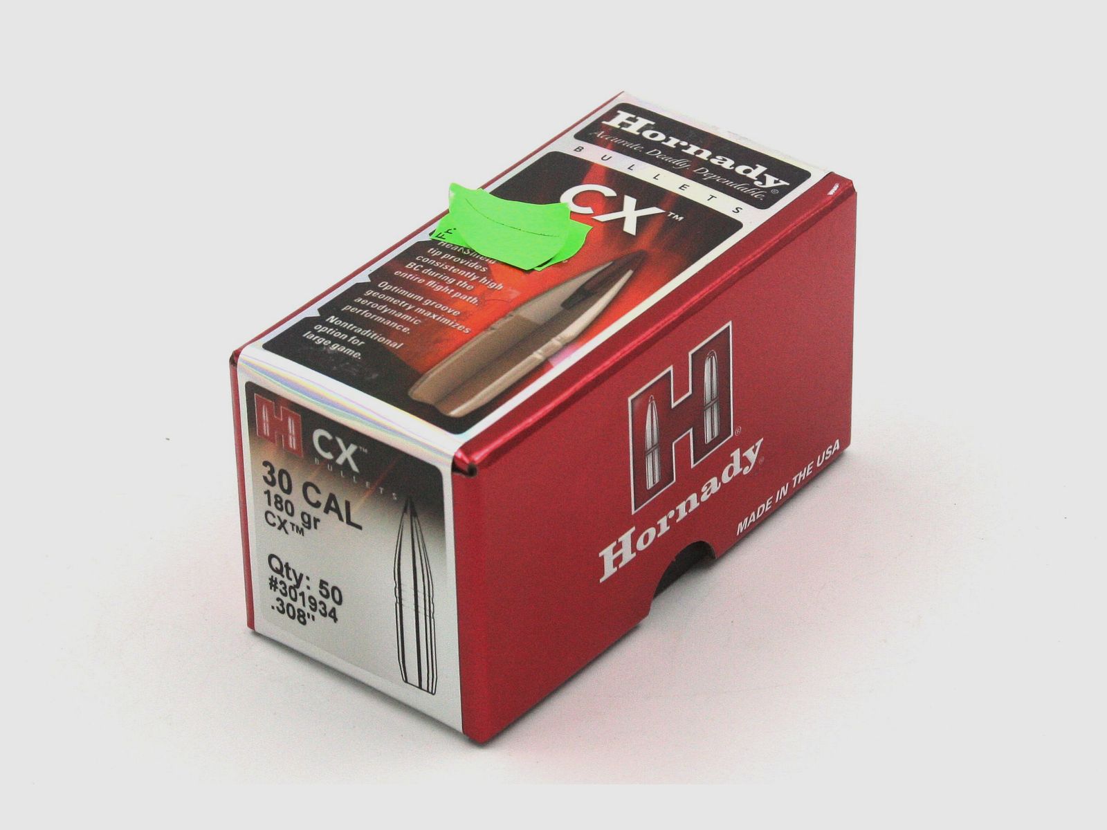 Büchsengeschosse, Hornady .308 Interlock SP, 180gr, 100 Stk, .308 Win.