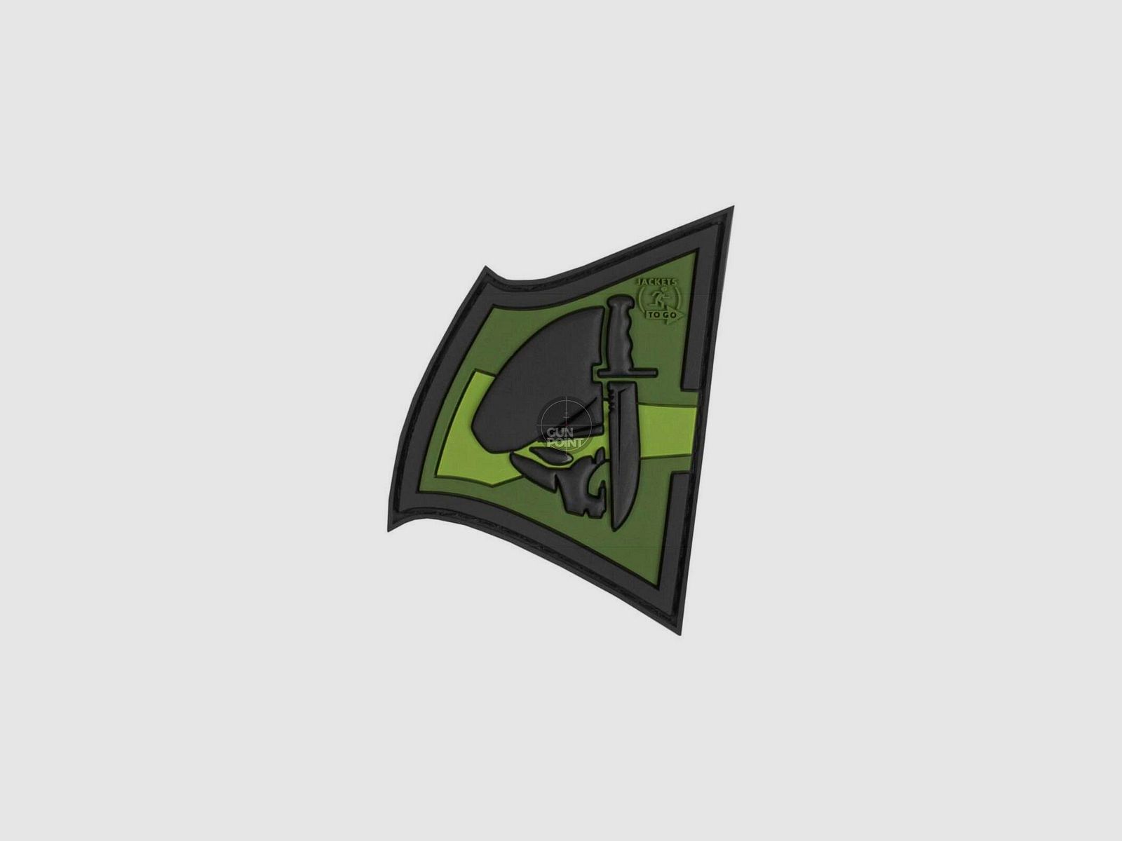 JTG Rebel Skull Rubber Patch-Forest
