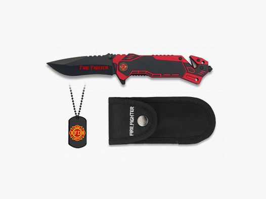 ALBAINOX – NOŻ WIELOFUNKCYJNY FIRE FIGHTER OSTRZE 8,1 CM Z POKROWCEM